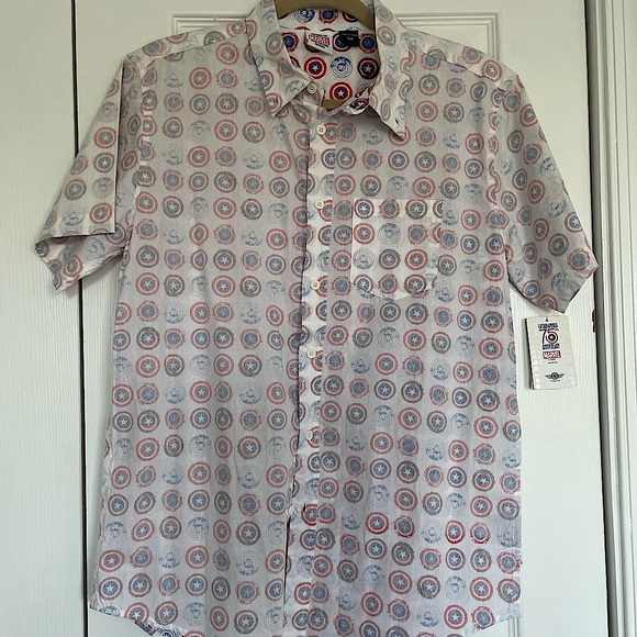 Marvel Other - NEW Captain America Button Down Shirt